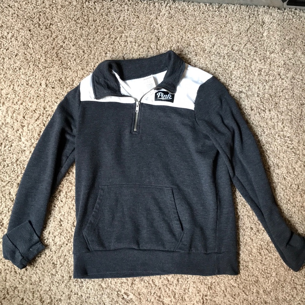 Pink quarter zip sweatshirt